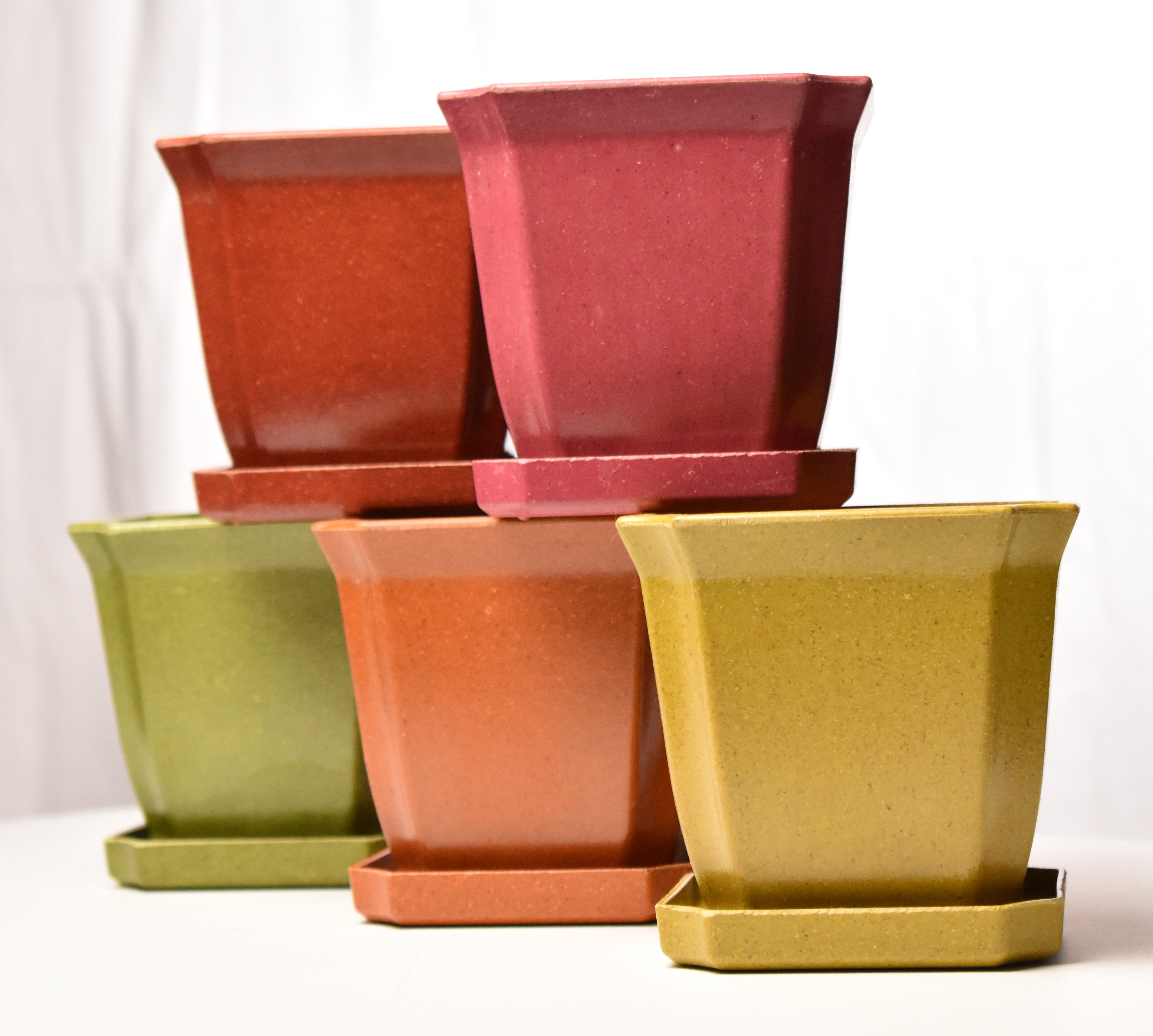 Eco Pot 4.5x4.25" With Saucer